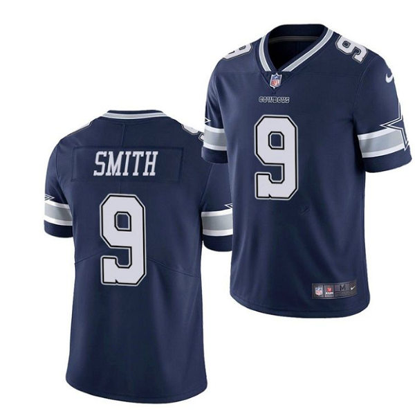 Men's Dallas Cowboys #9 Jaylon Smith 2021 Navy Vapor Limited Stitched Jersey